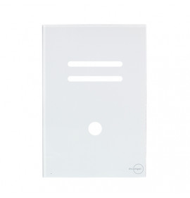 Placa p/ 2 Interruptores +  Furo 4x2 - Dicompel Glass Branco